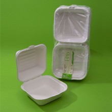 CARTONE 10 CONFEZIONI - BOX IN POLPA HAMBURGER ml. 450 x 50 PZ. Cm.15x15