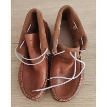 Scarpa Artigianale Cuoio Mocassino Uomo Numero 41 Bassotomaia Fondo Para Fodera Concia Veg