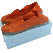Espadrillas in Tessuto Naturale Biologico Colore Arancione Numero 40