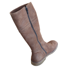 Stivale Donna in Pelle Numero 37 Colore Sandalo Fondo Gomma Concia Vegetale