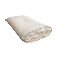 Guanciale tessuto in puro cotone greggio, imbottitura in cotone Organico