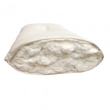 Guanciale tessuto in puro cotone greggio, imbottitura in cotone Organico