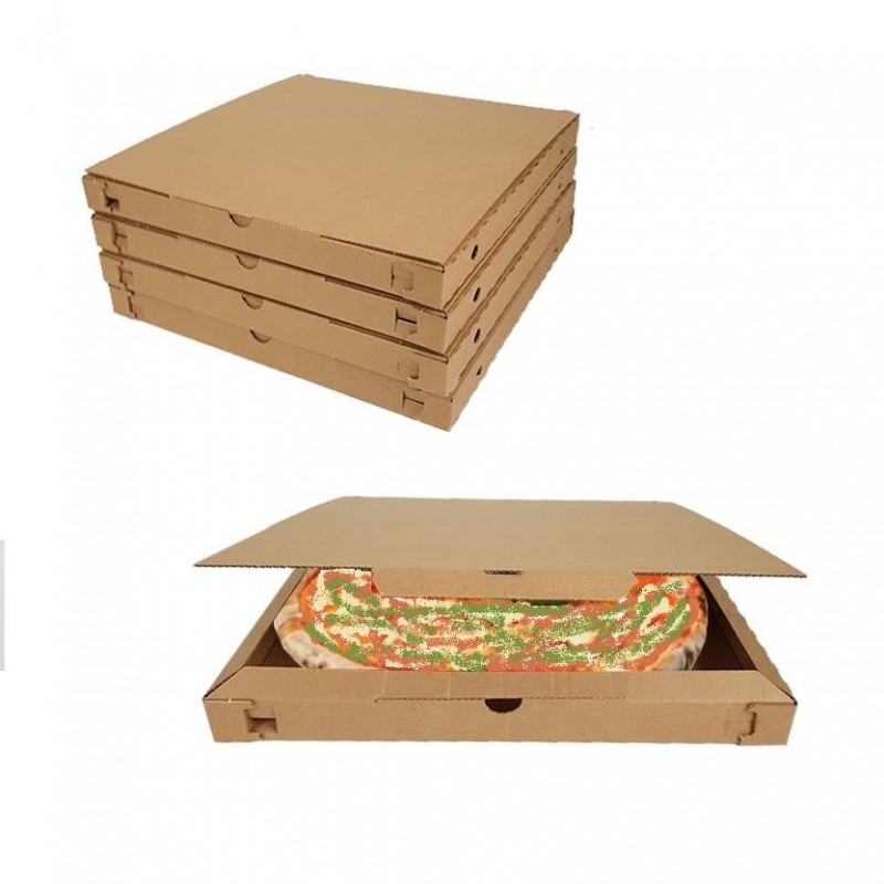 Cartone da 200 pezzi - Scatola pizza avana 33x33